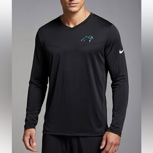 Nike NFL Carolina Panthers Men’s Black Dri-FIT Long Sleeve Thermal Top XXL